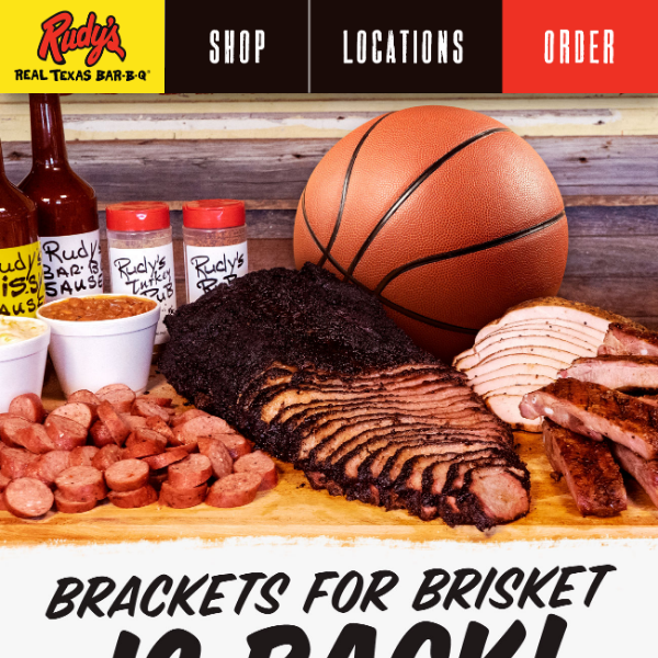 Rudy's Brackets for Brisket is BACK 🏀
