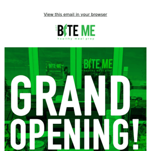 Are you coming on Saturday? ✨GRAND OPENING! Come Check out the new Just Bite Me Meals!🔥