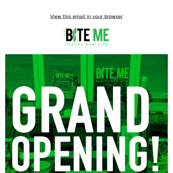 Are you coming on Saturday? ✨GRAND OPENING! Come Check out the new Just Bite Me Meals!🔥