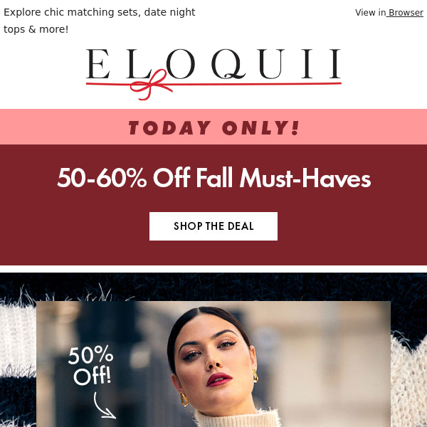 TODAY ONLY! 50-60% off fall must-haves