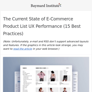 The Current State of E-Commerce Product List UX Performance (15 Best Practices)