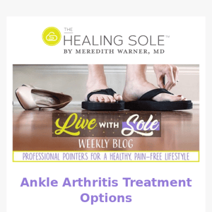 Ankle Arthritis Treatment Options