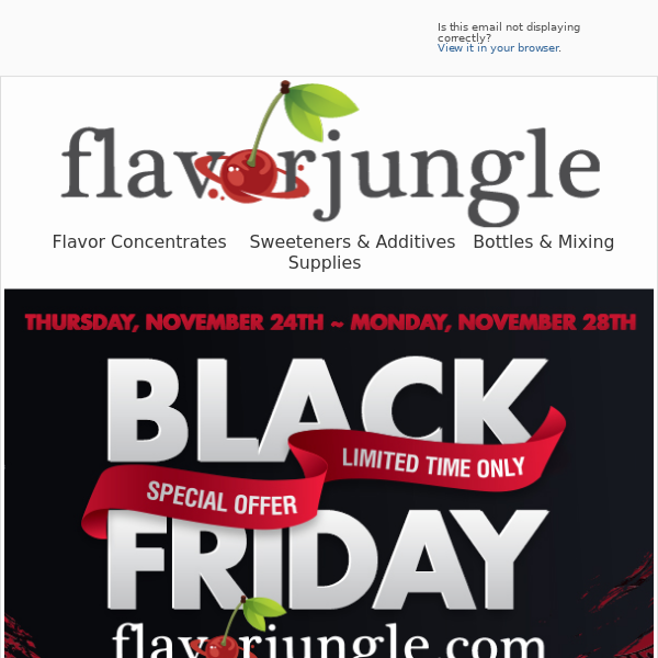 BLACK FRIDAY SALE at FlavorJungle.com