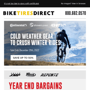 Cold Weather Gear for the End of the Year — Save up to 50%