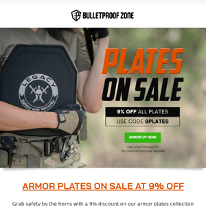 Hurry! Armor Plates now at 9% OFF 🛡️