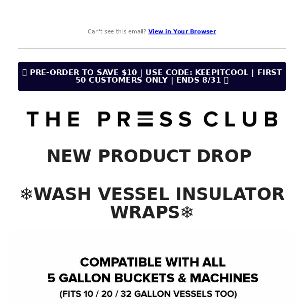 🥶NEWDROP: Wash Vessel Insulator Wraps, One-Size-Fits-All