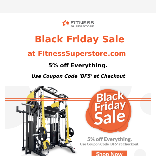 Black Friday Sale at FitnessSuperstore.com