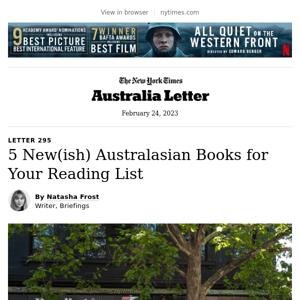 Australia Letter: 5 New Books from Down Under