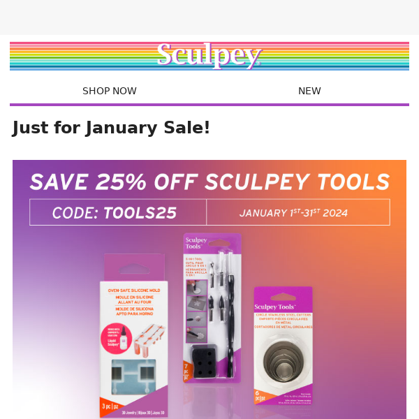 25% Off Sculpey Tools!