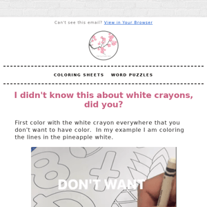 White Crayon Hack 👏