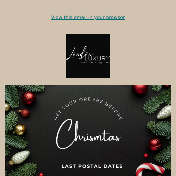 Christmas Posting Dates 🎄