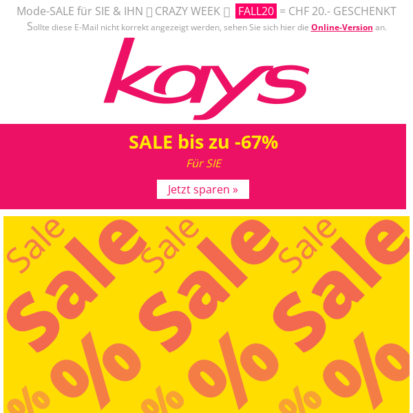 Mode im SALE bis zu -67%