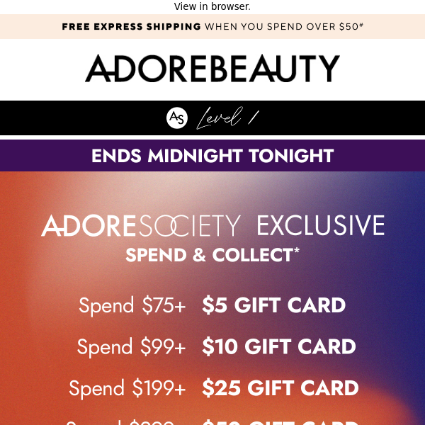 There's still time: Spend & Collect ends tonight*