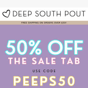 SALE ON SALE 🔥 50% OFF!