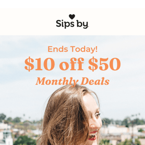 $10 off $50 ends today!