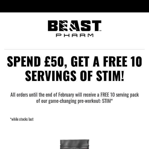 Unleash the Beast: Exclusive FREE Stim Offer! ⚡💪