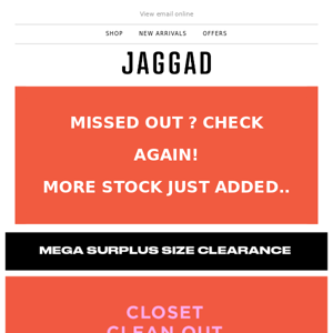 MEGA CLEARANCE! MORE STOCK JUST ADDED