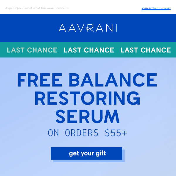 Ending soon: Free full-size serum