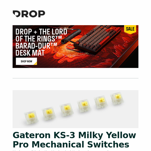 Gateron KS-3 Milky Yellow Pro Mechanical Switches, STATIK Snap-N-Charge Universal Power Bank, LOFREE Block 98 Wireless Mechanical Keyboard and more...