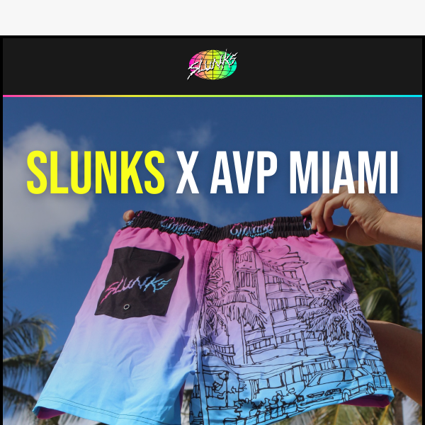SLUNKS X AVP MIAMI Slunks Swimwear