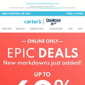 🚨 NOT A DRILL! Shop up to 60% off + NEW markdowns just added