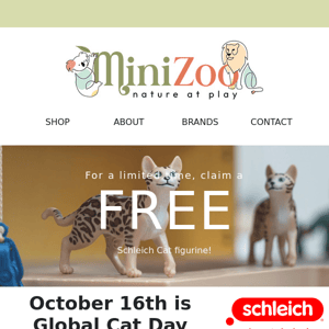 🐱Global Cat Day Surprise: Claim a Bonus Schleich Gift!