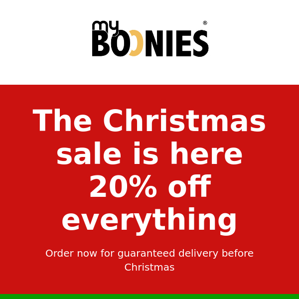 CHRISTMAS SALE 20% OFF EVERYTHING