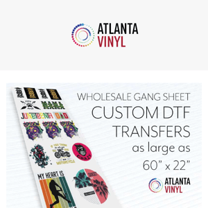 Wholesale Gang Sheet Custom DTF Transfers Now Available!