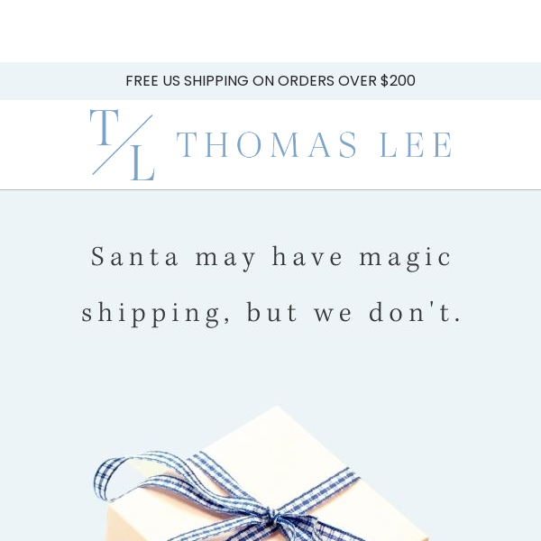 Make Sure Thomas Lee is Under Your Tree