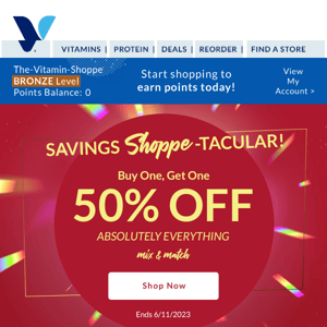 The Vitamin Shoppe: The Shoppe-tacular is on!