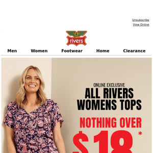 ALL Rivers Womens Tops | Nothing Over $18*
