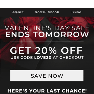 💘 Final call! Valentine's Day Sale ends tomorrow