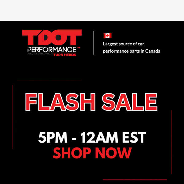 🚨 FLASH SALE = 5pm to 12am EST