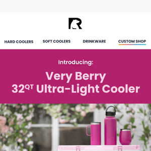 New: Very Berry 32 QT Ultra-Light Cooler