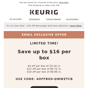 Keurig Valentine's Day sale: Save 20% sitewide on Keurig coffee makers