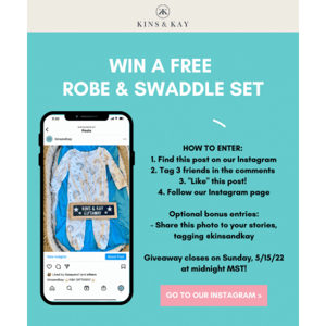 Win a FREE Robe & Swaddle Set!