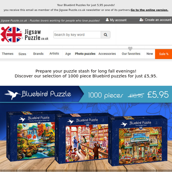 Your Bluebird Puzzles for just 5,95 pounds!