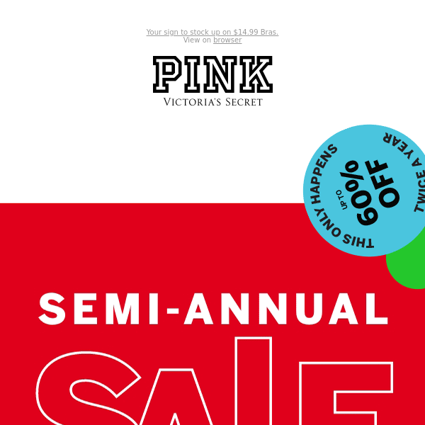 Victoria's Secret Semi-Annual Sale: Get up to 70% off bras plus 25% off