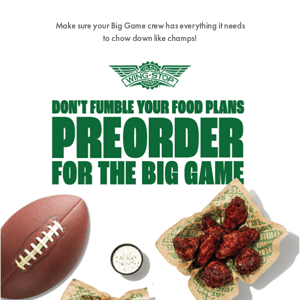 🏈 Preorder for the BIG Game! 🏈