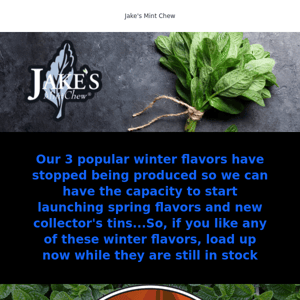 Jake's Winter Flavors Will Be Getting Replaced By Spring Flavors