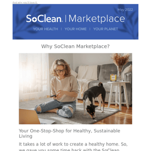 The benefits of shopping SoClean's Marketplace.