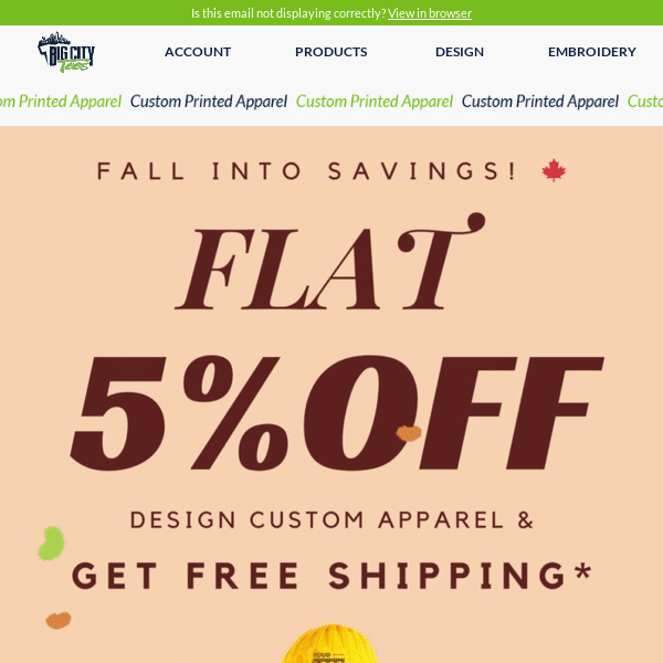 🍂 Fall for Savings: Custom Apparel Sale Inside! 🛍️