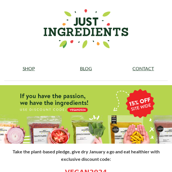 Discount Codes - Supplements – Just Ingredients