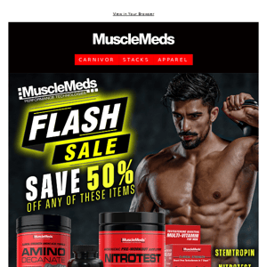 FLASH SALE ⚡️ Save 50% On 4 MuscleMeds Favorites!