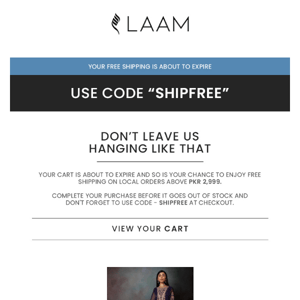 LAAM Buy now and get "FREE SHIPPING"