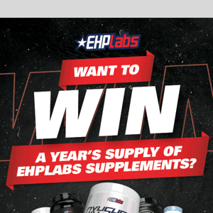 Win a YEAR'S SUPPLY of EHPLabs supplements ⚡️💪🏼