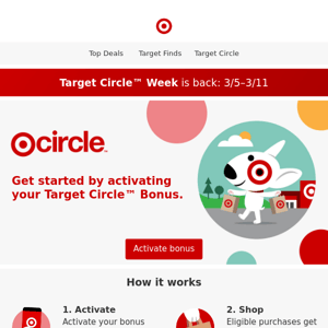 It’s Target Circle Week: your new Target Circle Bonus is here 🎉