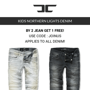 KIDS DENIM: BUY 2 JEANS GET 1 FREE! 🥳👖