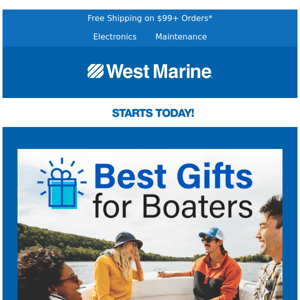 Starts today! Save on the best gifts for boaters