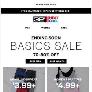 Ending Soon | Last Chance to Shop 70-80% Off Basics